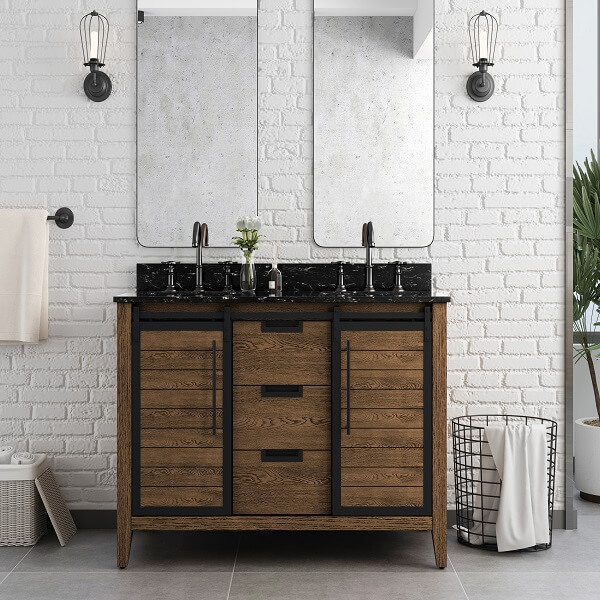 Haverhill 48" Double Sink Vanity - Summer Oak