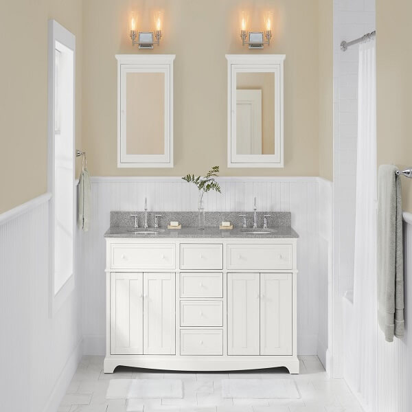 Fremont 72" Double Sink Vanity - White