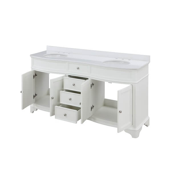 Terryn 72" Double Sink Vanity - White